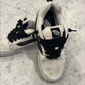 Vans Knu-Skool 'Suede - White Black' Lace-Up Shoes